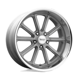 American Racing Vintage VN507 Rodder 18x9.5 Vintage Silver Diamond Cut Lip premium wheel