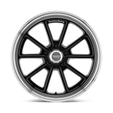 American Racing Vintage Draft 20x10 +6mm Gloss Black with Diamond Cut Lip