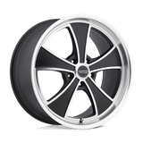 American Racing Vintage VN807 Mach 5 18x9 Satin Black Machined premium wheel