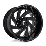 Fuel 1PC D637 VORTEX 20x12 -44mm Gloss Black Milled