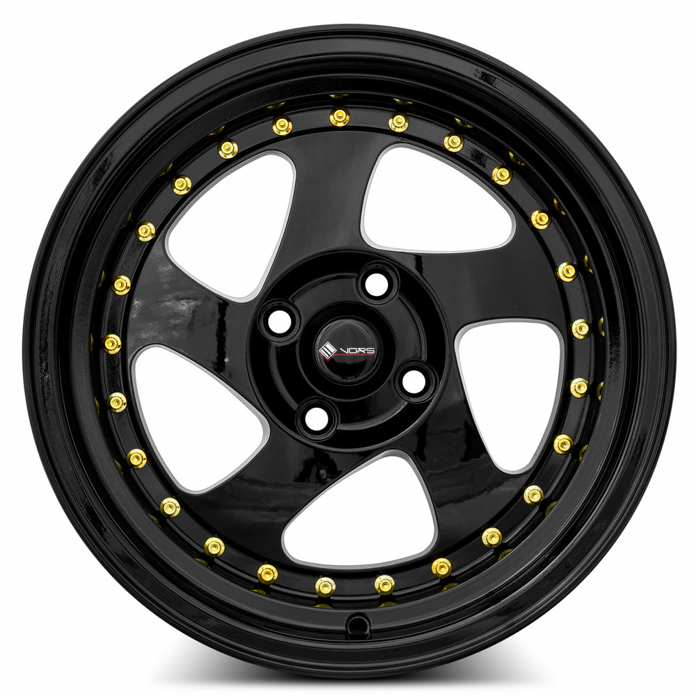 Vors VR2 All Black Gold Rivet
