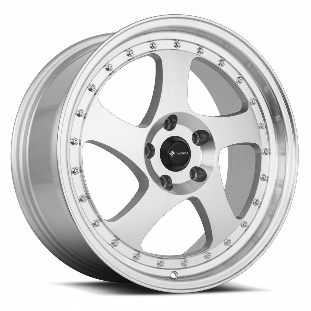 Vors VR2 Silver Machine Face Lip Chrome Rivet