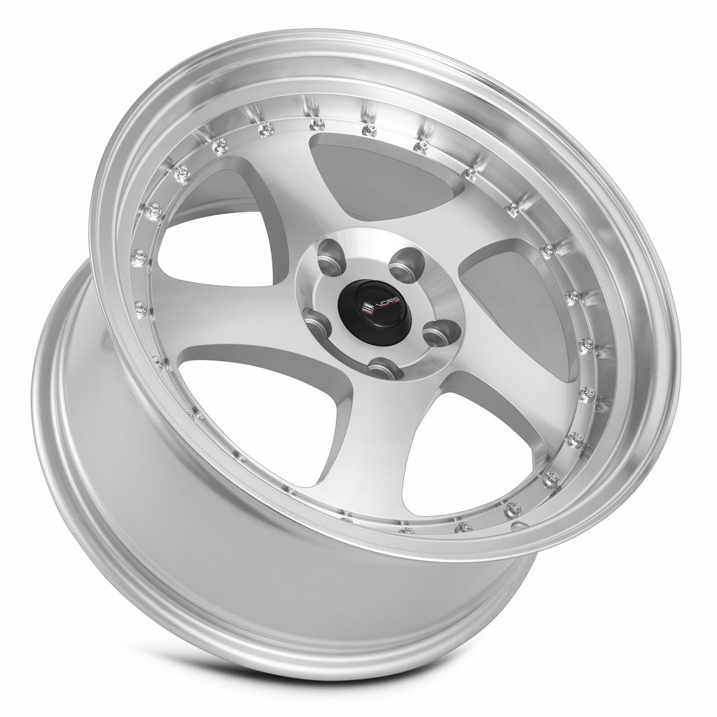Vors VR2 Silver Machine Face Lip Chrome Rivet