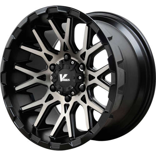 V-Rock Recoil Satin Black with Machined Spoke Faces and a Tinted Clear Coat