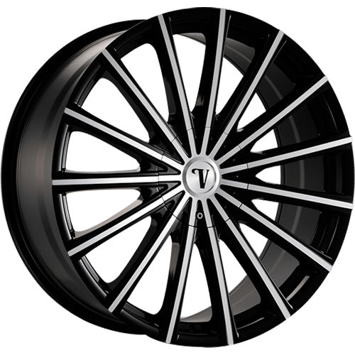 Velocity VW10-M Black with Machined Spoke Faces Wheel