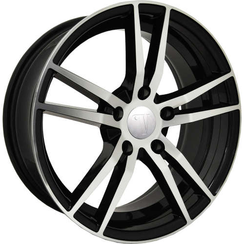 Velocity VW20-M Black with Machined Spoke Faces and Outer Lip Flange