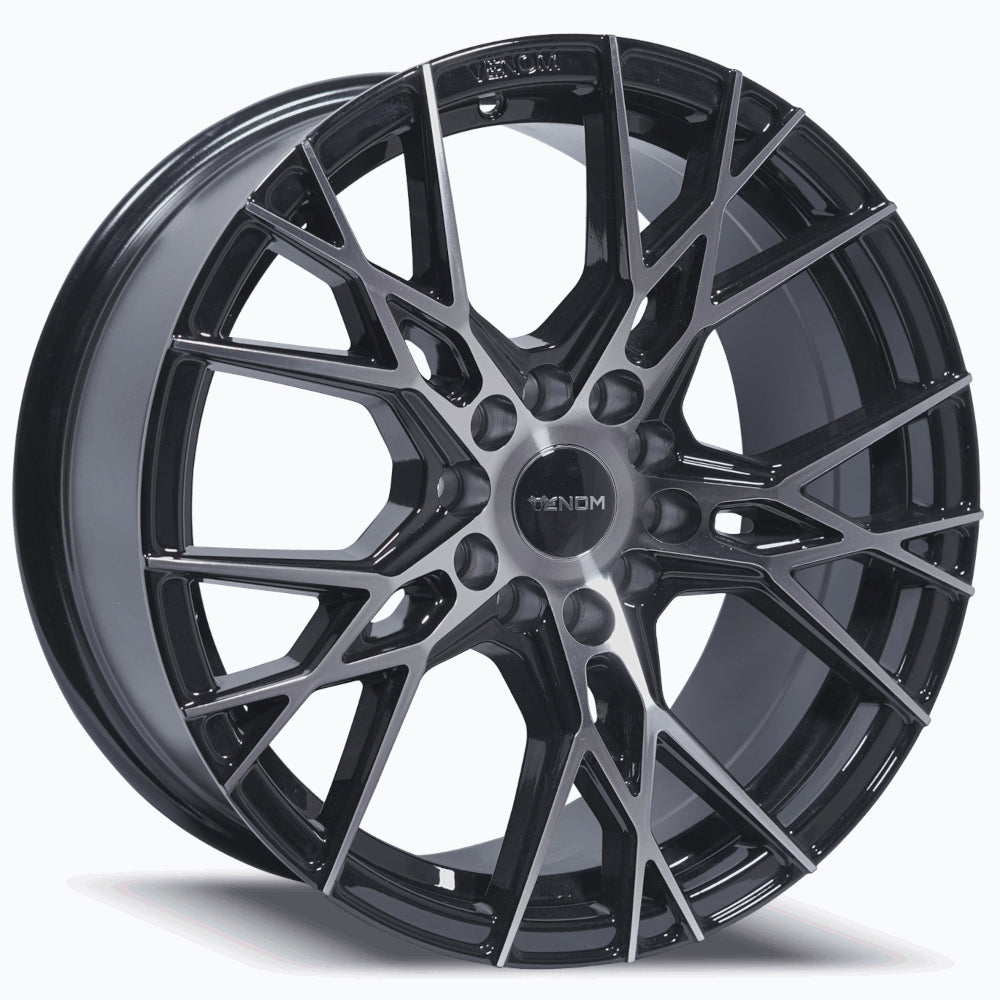 Venom 51 Gloss Black with Machined Spoke Faces Wheel