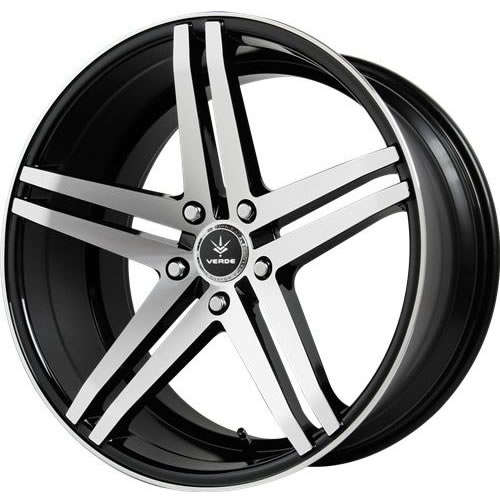 Verde Parallax Gloss Black with Machined Spoke Faces and Lip Ring