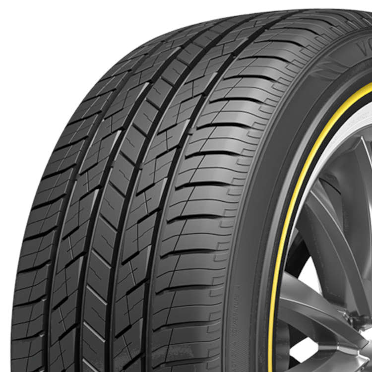 Vogue Custom Built Radial SCT2 White and Gold Stripe 285/45R22XL