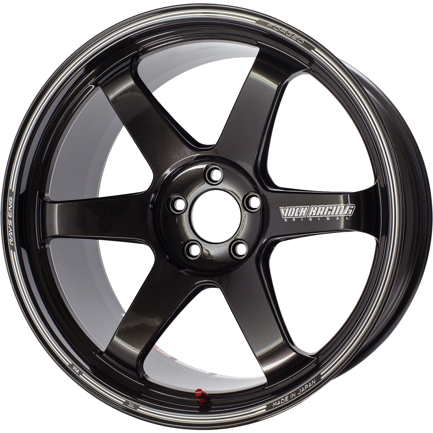 Volk TE37 Ultra Diamond Black with Machined Lip Accents Wheel