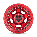 Fuel 1PC Warp 17x9 -15mm Candy Red with True Beadlock