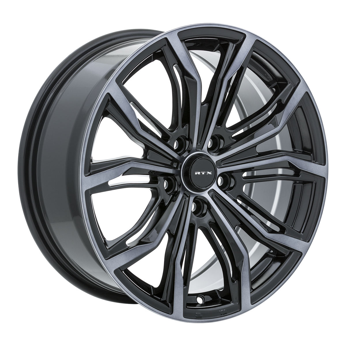 RTX BLACK WIDOW Black Machined Grey wheel