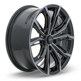 RTX Black Widow 20x9 Black Machined Grey premium Euro wheel 5x108 Volvo