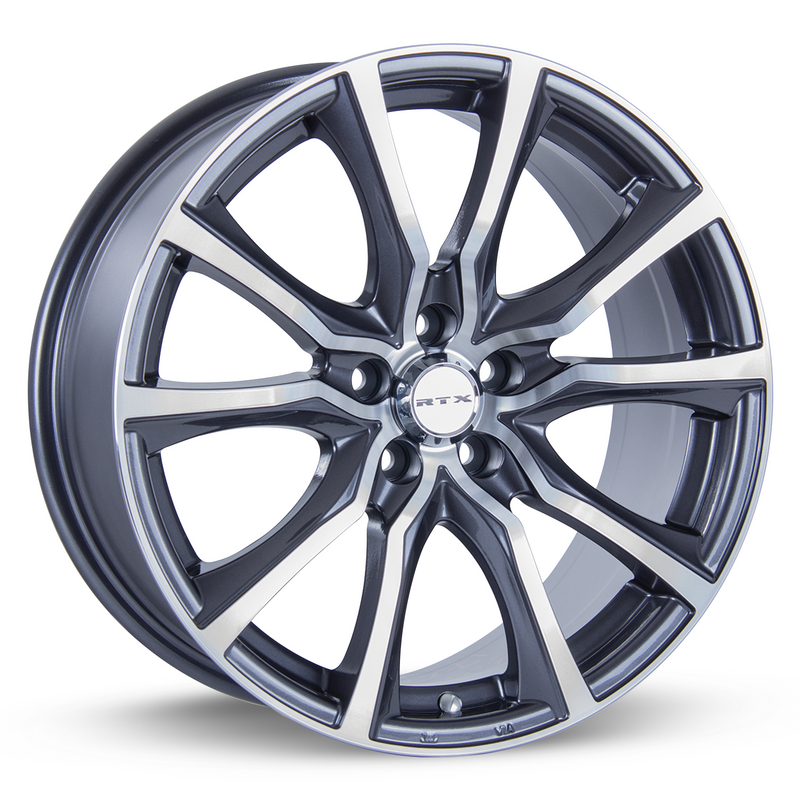 RTX Contour 18x8 Gunmetal Machined premium Euro wheel