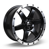 RTX Dakar 17x8 Satin Black Machined Edge Lip premium Euro wheel