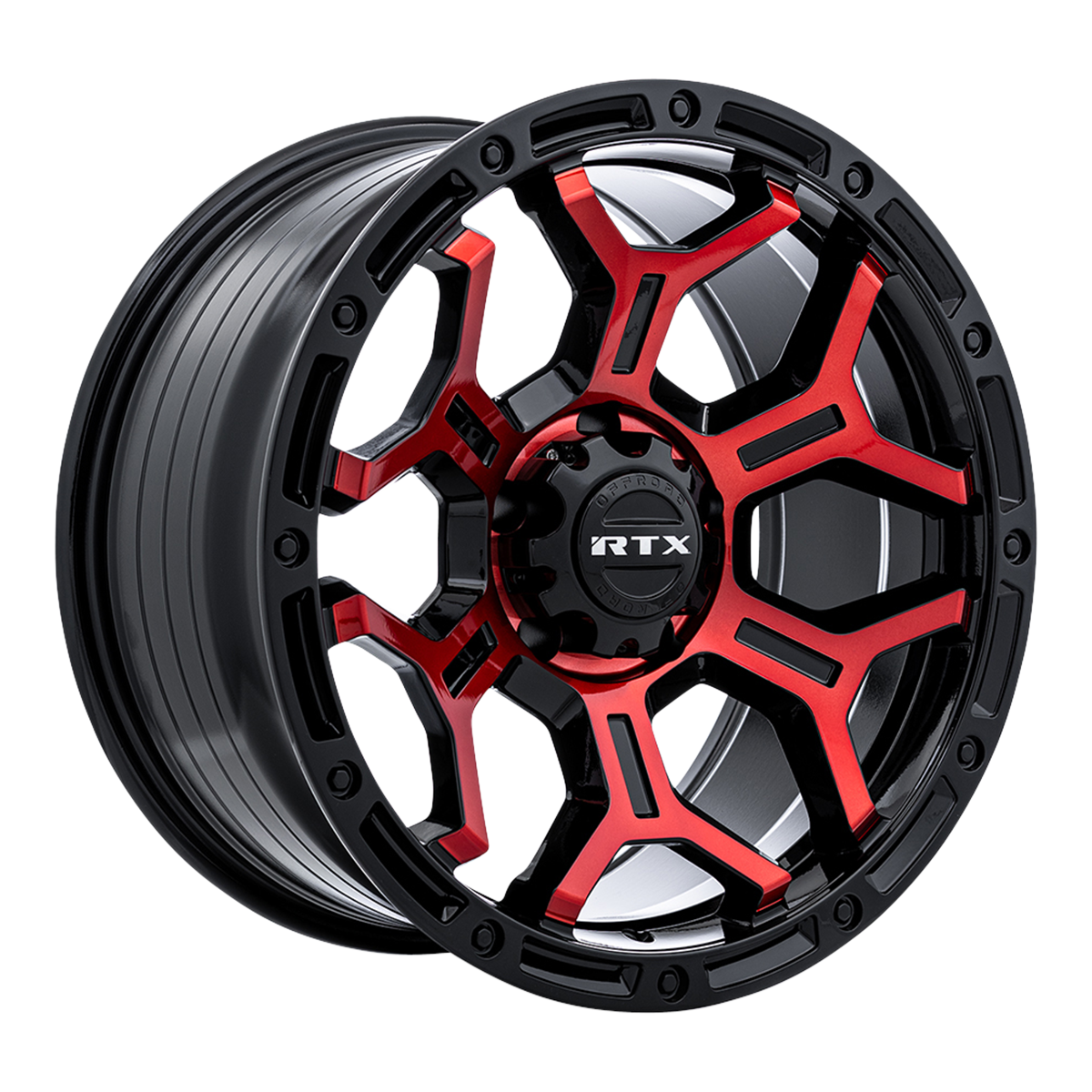 RTX Offroad GOLIATH Black Machined Red S wheel