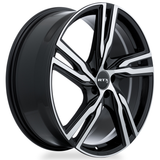 RTX OE Replica Gothenburg 20x8 +45 Gloss Black Machined premium Euro wheel