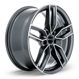 RTX OE Kempten 19x8 Satin Black Machined Face premium Euro wheel 5x112