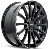 RTX OE MB-02 19x8 Gloss Black Machined Lip premium Euro wheel