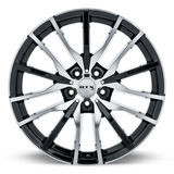 RTX OE Passau 20x9 +30 Gloss Black Machined Face premium Euro wheel