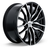 RTX OE Passau 20x9 +30 Gloss Black Machined Face premium Euro wheel