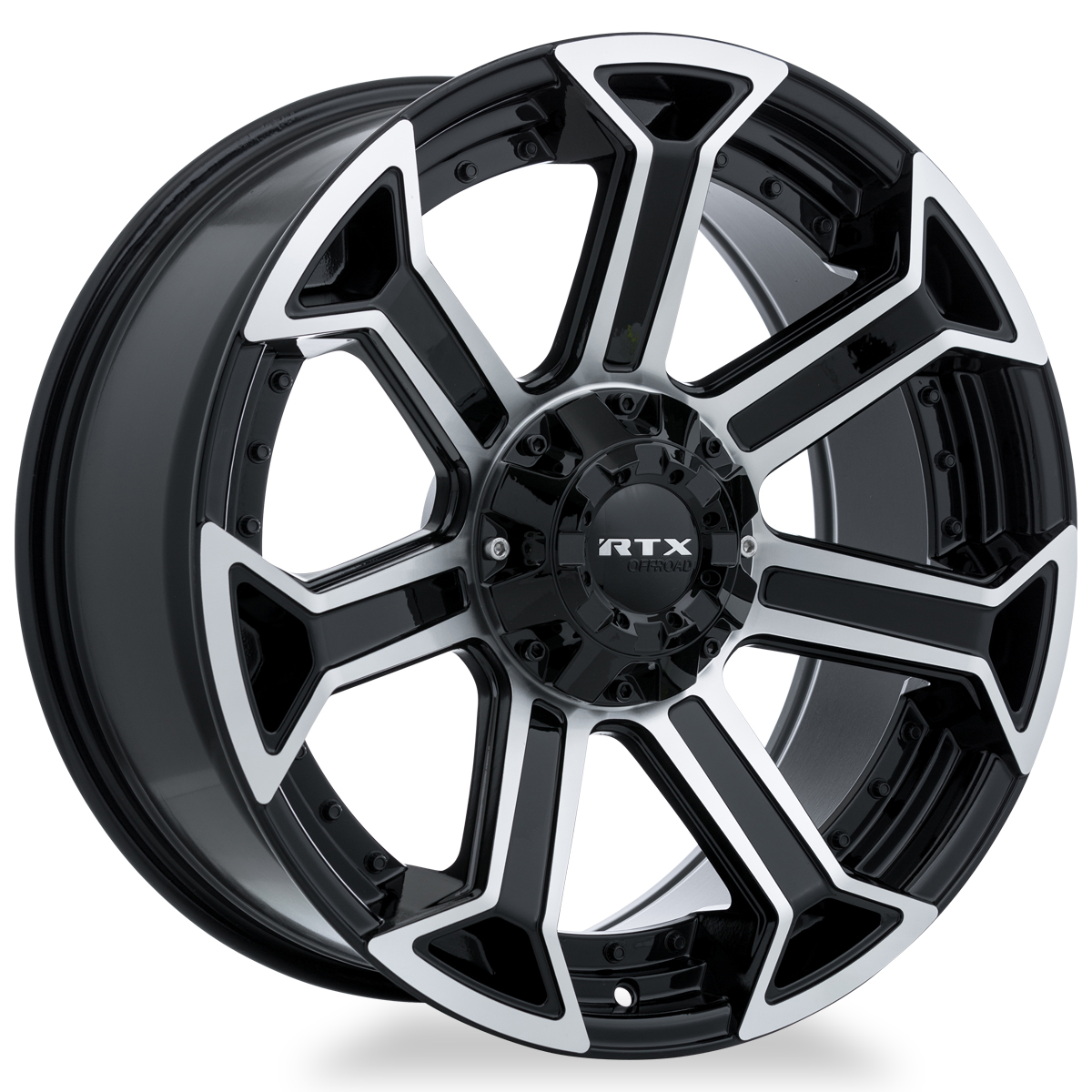 RTX Offroad PEAK Gloss Black Machined wheel