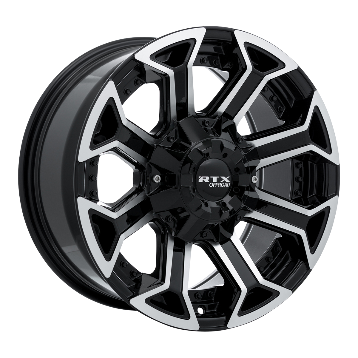 RTX Offroad PEAK Gloss Black Machined wheel