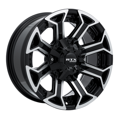 RTX Offroad PEAK Gloss Black Machined wheel