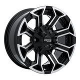 RTX PEAK (8 SPKS.) Gloss Black Machined wheel