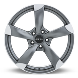 RTX OE RS II 17x7.5 +45 Satin Gunmetal Machined 5x112 premium Euro wheel