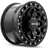 RTX Offroad Zion 18x9 Gloss Black Milled Rivets premium truck wheel