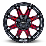 RTX SPINE Black with Milled Red Spokes
