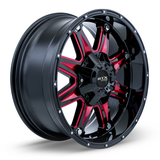 RTX SPINE Black with Milled Red Spokes