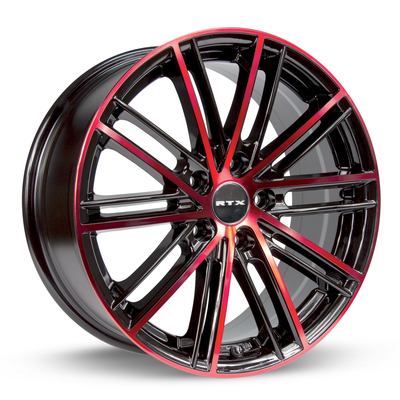 RTX STROBE 5 Black Machined Red wheel