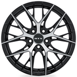 RTX Valkyrie 18x8 +38 Gloss Black Machined premium Euro wheel