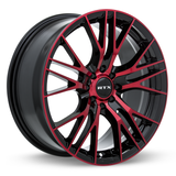 RTX VERTEX Black Machined Red wheel