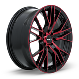 RTX Vertex 17x7.5 Black Machined Red premium Euro wheel