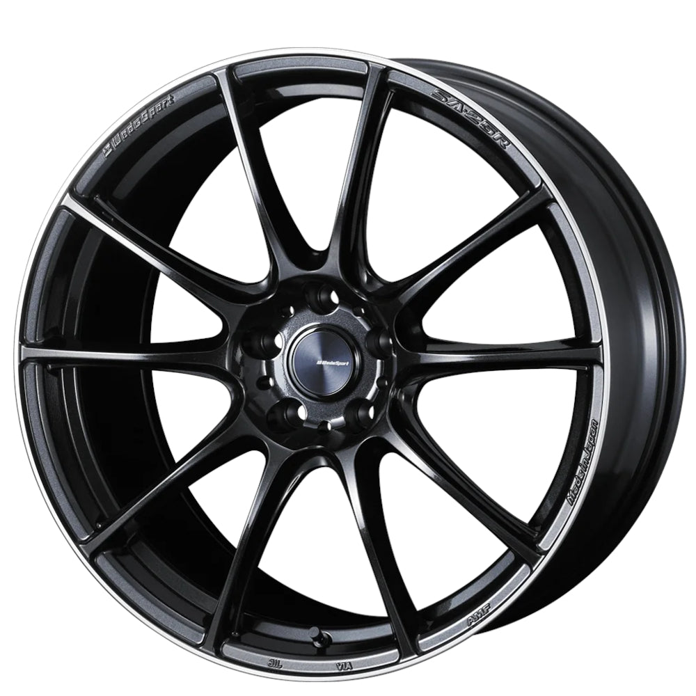 WedsSport SA-25R Metal Gray with Black Spoke Faces Wheel
