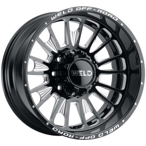 Weld Off-Road Scorch Gloss Black with Milled Spoke Windows