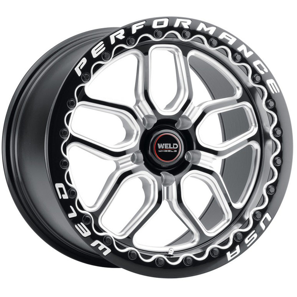 Weld Racing Laguna Beadlock Gloss Black with Milled Spoke Windows and a Real Beadlock Wheel