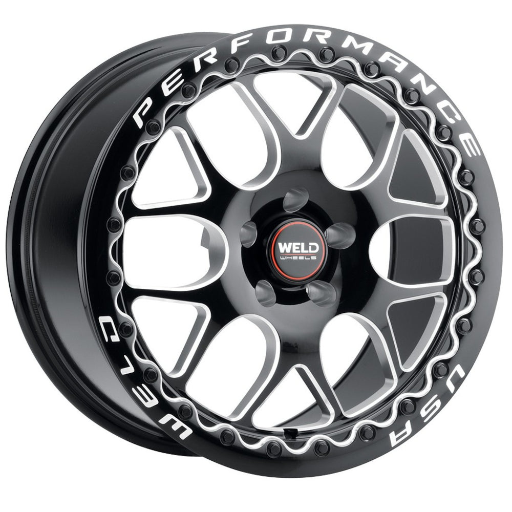 Weld Racing Solana Beadlock Gloss Black with Milled Spoke Windows and a Real Beadlock Wheel