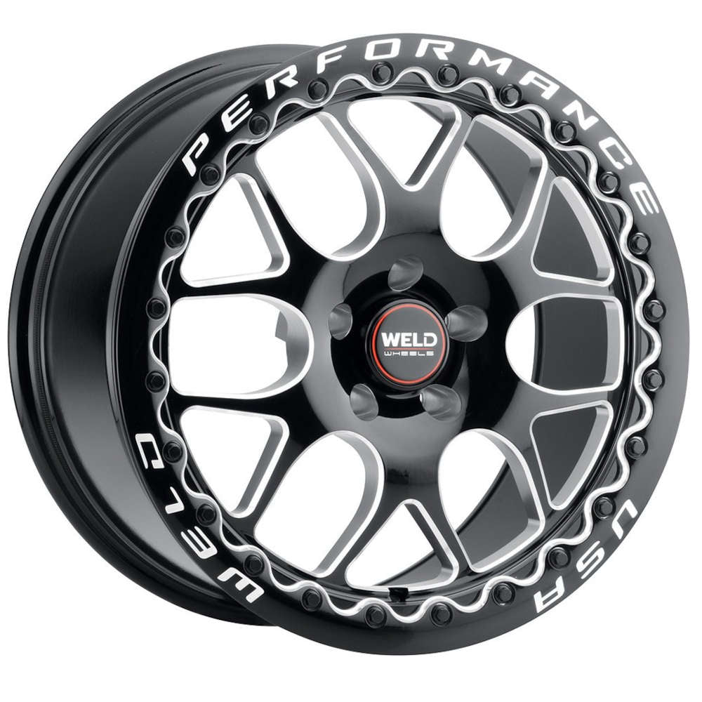 Weld Racing Solana Beadlock Gloss Black with Milled Spoke Windows and a Real Beadlock