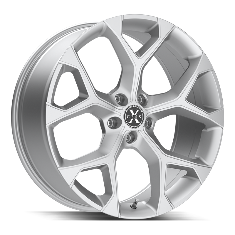 XCess 5 Flake X05 Silver Machined wheel