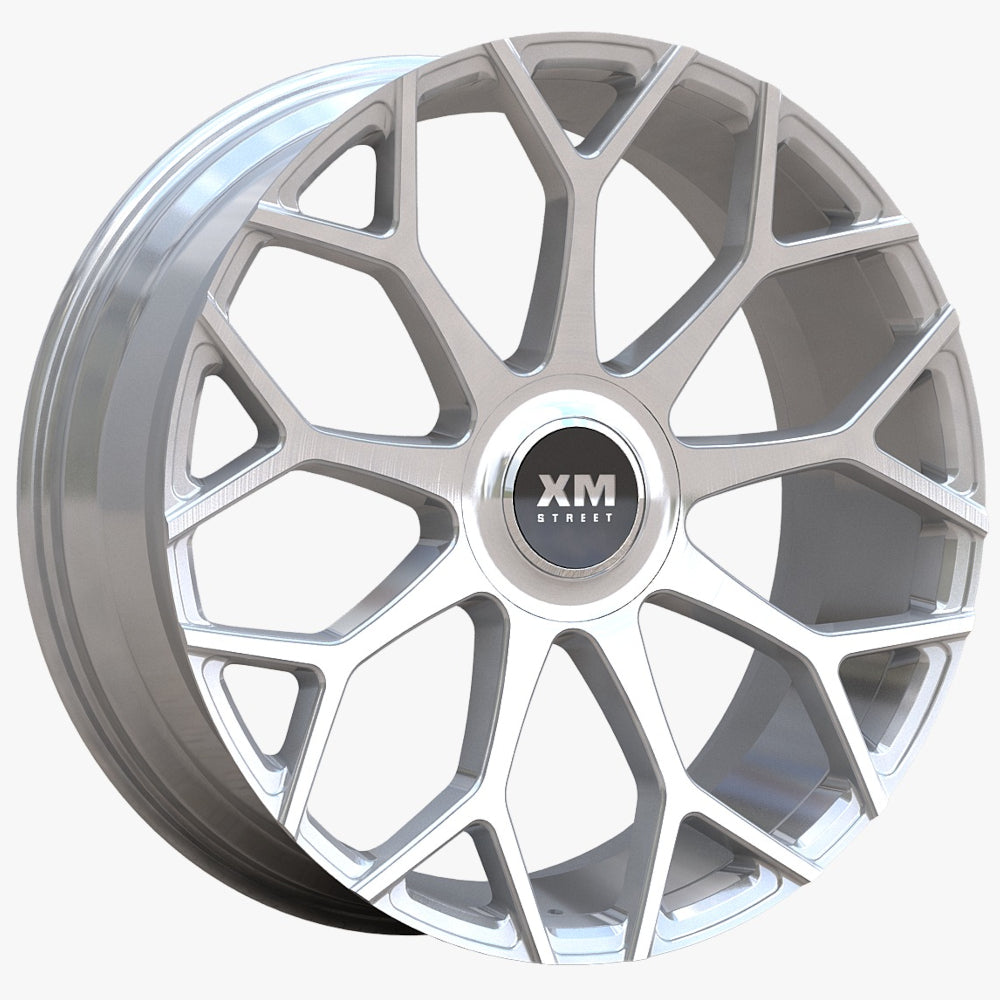 XM Street XM-608X Silver with Brushed Spoke Faces