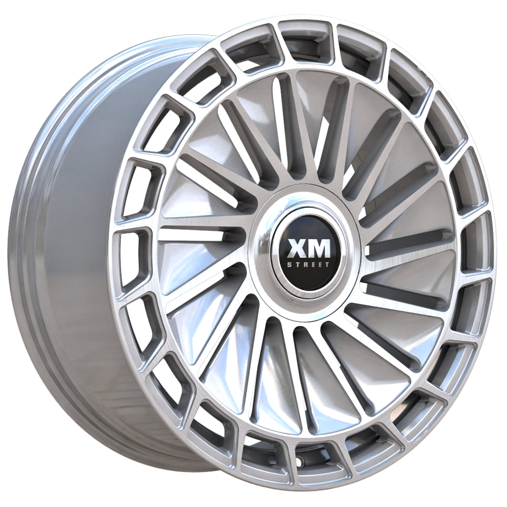 XM Street XM-614 Silver with Brushed Spoke Faces