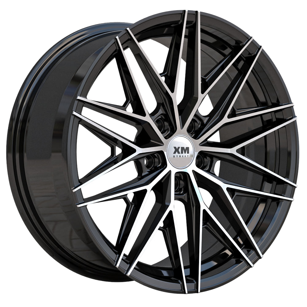 XM Street XM-814 Gloss Black with Machined Spoke Faces