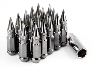 Wheel Installation Kit set: (Includes Spike Lug nuts, Key & Centering rings for 4 Wheels)