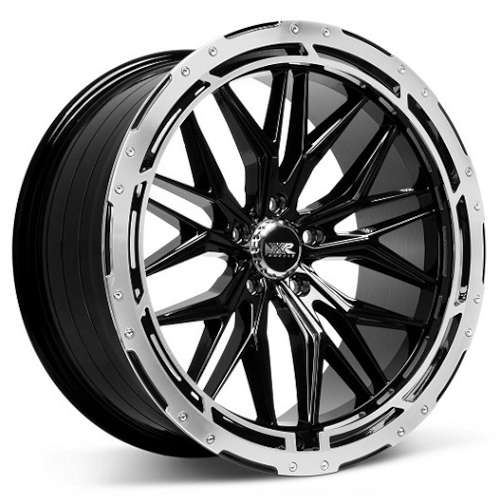 XXR 585 Gloss Black with a Machined Lip Ring