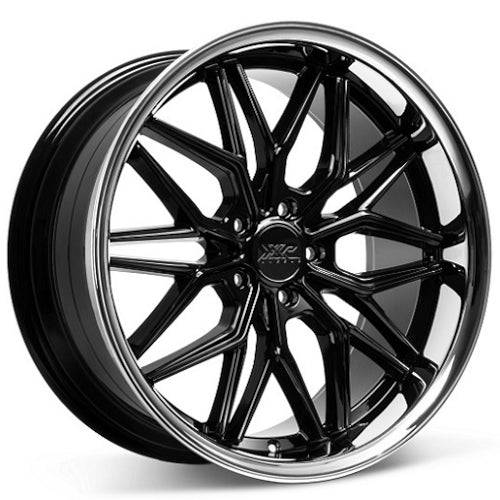 XXR 586 Gloss Black with a Chrome Stainless Steel Lip