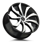 XCess X01 22x9 +35 gloss black machined premium Euro wheel